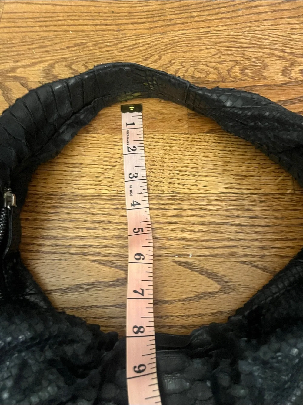 Fille en Aiguilles Genuine Black Python Leather Slouchy Hobo Shoulder Bag